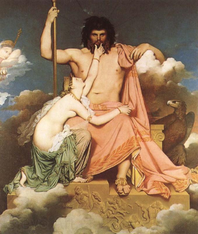 Jean-Auguste Dominique Ingres Thetis bonfaller Zeus Norge oil painting art
